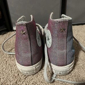 Glittery High Top Converse Size 8